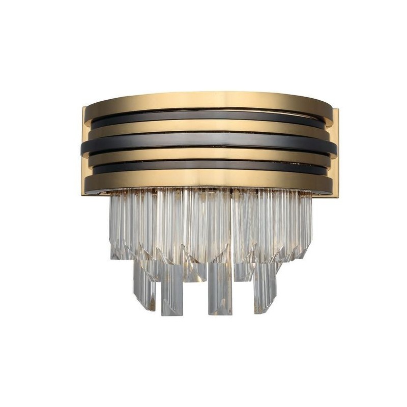 Ekskluzywny patynowy kryształowy kinkiet 1520-85-39 SEBASTIAN SALON SYPIALNIA JADALNIA HOTEL LUCEA