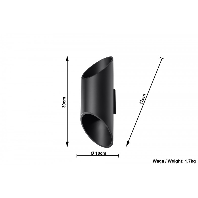 Kinkiet PENNE 30 Czarny