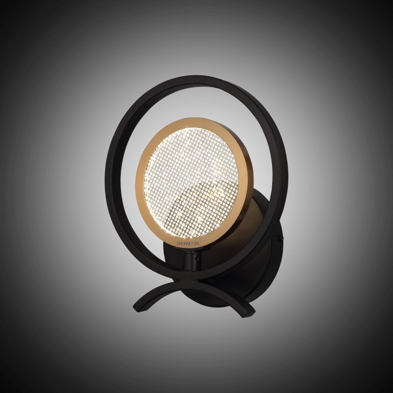 Nowoczesny czarny kinkiet 52018-05-W01-CF NERPIO SALON SYPIALNIA JADALNIA LUCEA