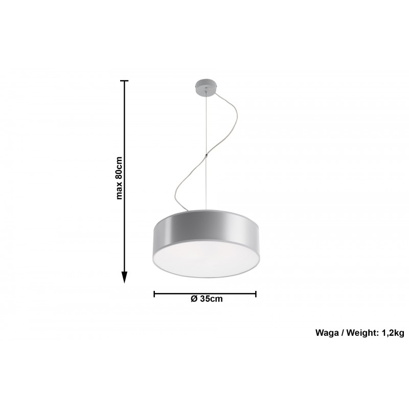 Lampa Wisząca ARENA 35 Szara