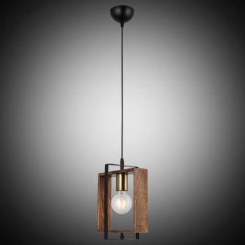 Lampa wisząca drewno vintage 1460-73-01 KARO SALON SYPIALNIA JADALNIA LUCEA STL