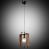 Lampa wisząca drewno vintage 1460-73-01 KARO SALON SYPIALNIA JADALNIA LUCEA STL