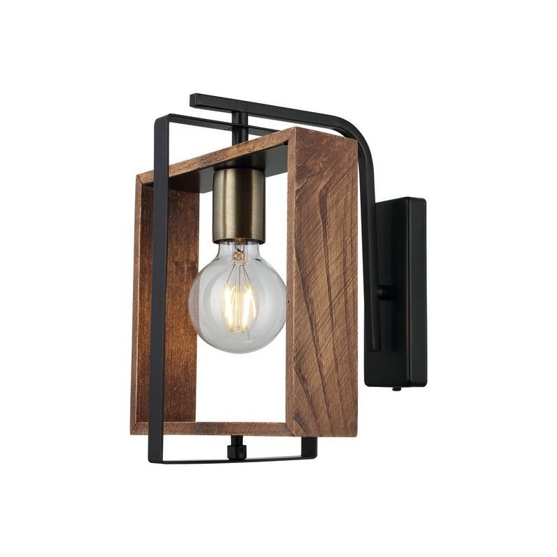 Kinkiet drewno vintage 1460-73-19 KARO SALON SYPIALNIA JADALNIA LUCEA STL