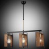 Lampa wisząca drewno vintage 1460-73-03-L KARO SALON SYPIALNIA JADALNIA LUCEA STL