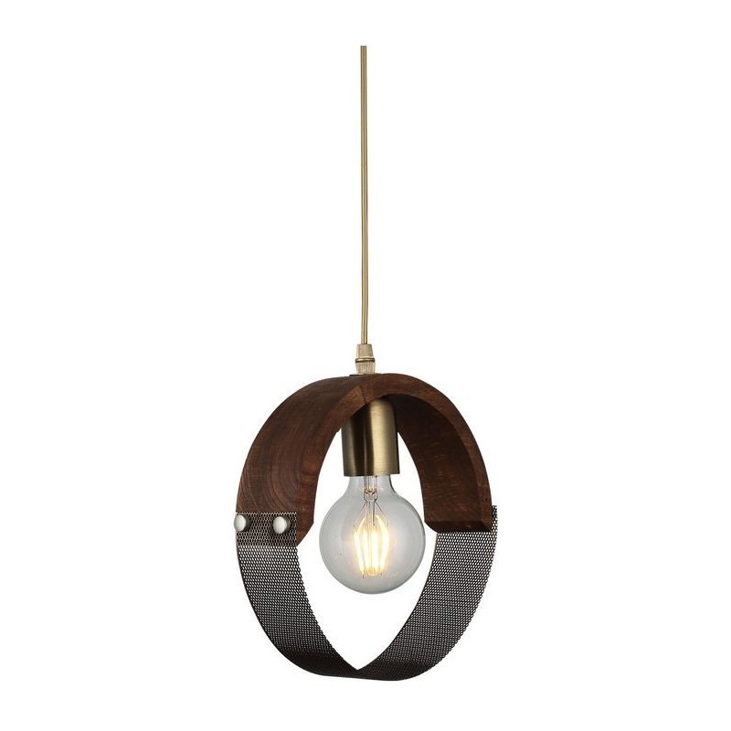 Lampa wisząca drewno vintage 1476-52-01 MANYA SALON SYPIALNIA JADALNIA LUCEA STL