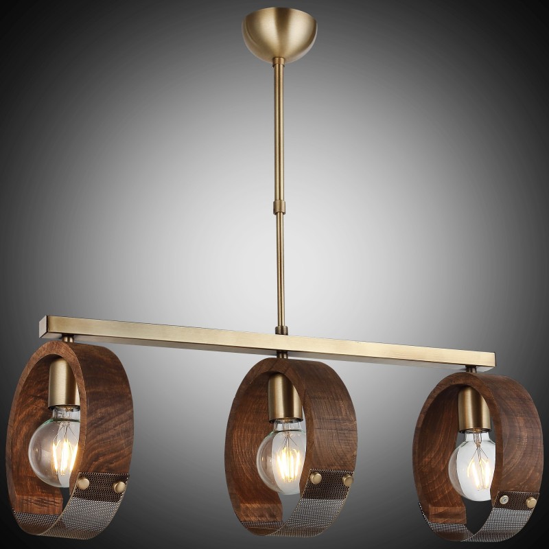 Lampa wisząca drewno vintage nad stół 1476-52-03-L MANYA SALON SYPIALNIA JADALNIA LUCEA STL