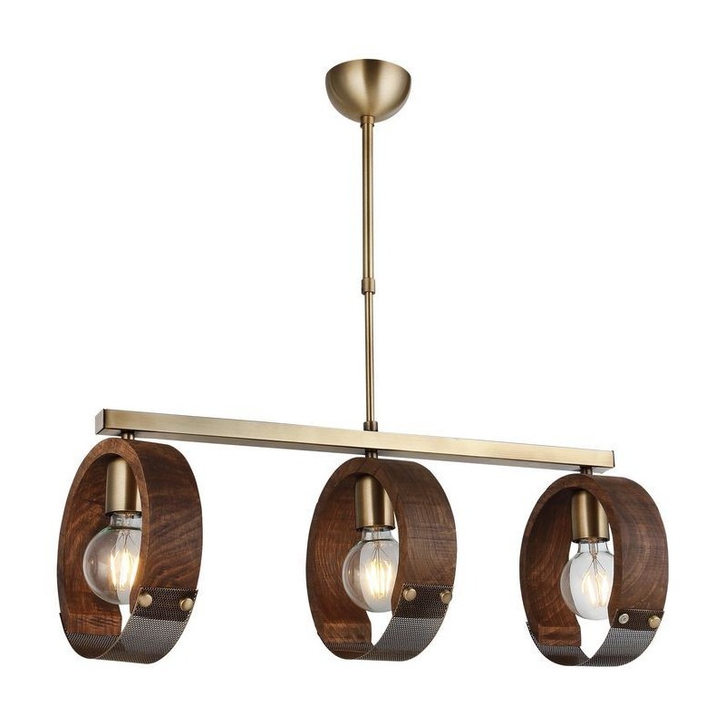 Lampa wisząca drewno vintage nad stół 1476-52-03-L MANYA SALON SYPIALNIA JADALNIA LUCEA STL