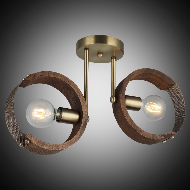 Lampa sufitowa drewno vintage nad stół 1476-52-12 MANYA SALON SYPIALNIA JADALNIA LUCEA STL