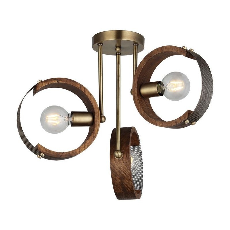 Lampa sufitowa drewno vintage nad stół 1476-52-13 MANYA SALON SYPIALNIA JADALNIA LUCEA STL