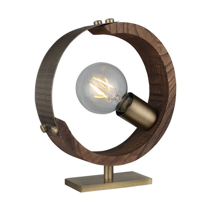 Lampa stolikowa drewno vintage 1476-52-17 MANYA SALON SYPIALNIA JADALNIA LUCEA STL