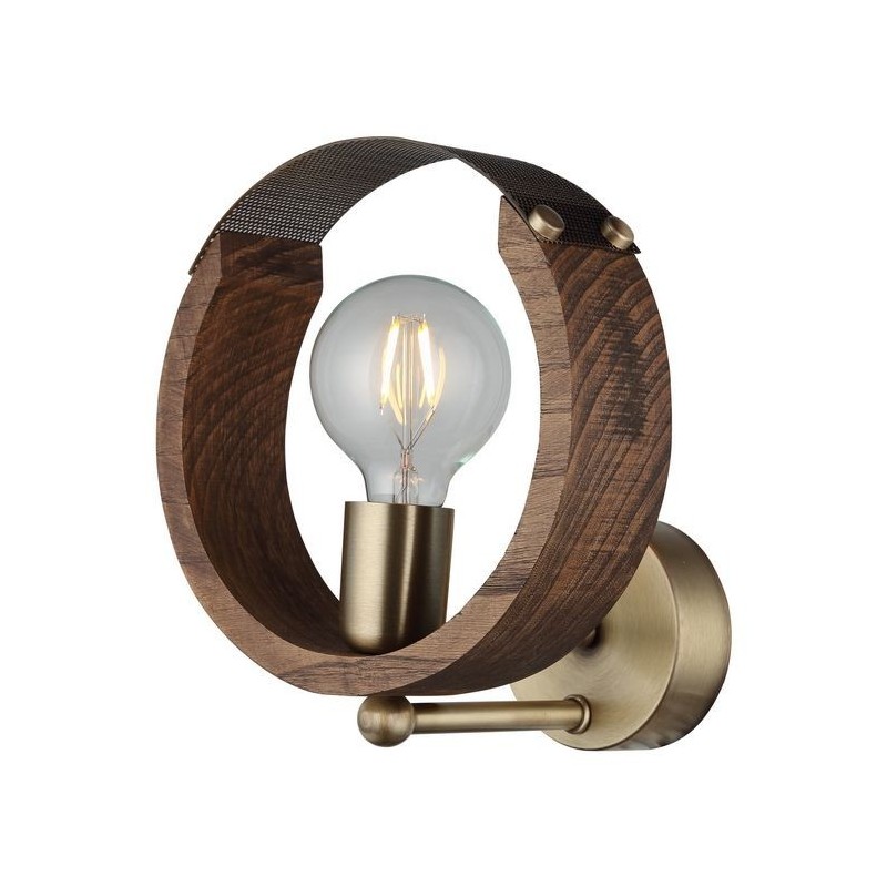 Kinkiet drewno vintage 1476-52-19 MANYA SALON SYPIALNIA JADALNIA LUCEA STL