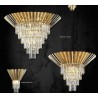 Kryształowy złoty żyrandol KATENYA 80442-03-L12-GD NAD STÓŁ SALON SYPIALNIA JADALNIA HOTEL LUCEA