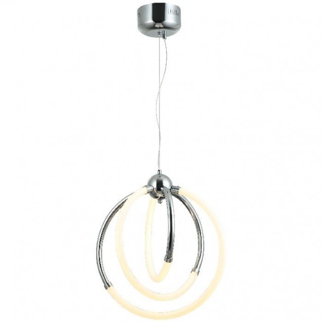 Elegancka srebrna lampa wisząca lucea GUIDA 80399-01-PS3-CR led  salon sypialnia  kuchnia, jadalnia przedpokój