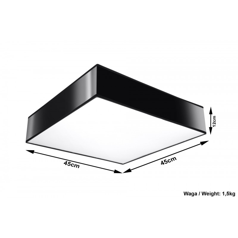 Plafon HORUS 45 Czarny
