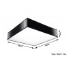 Plafon HORUS 45 Czarny