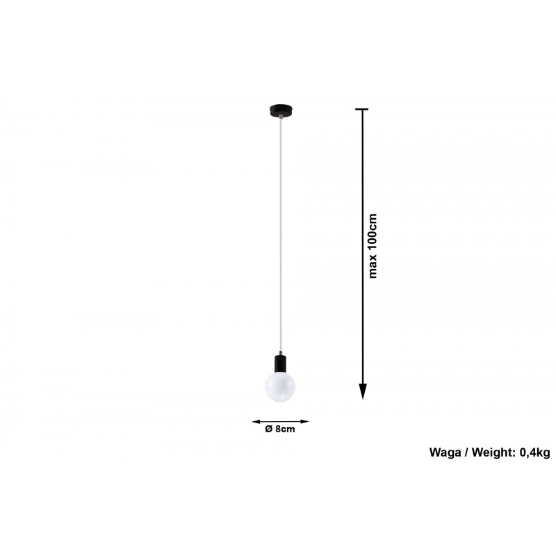 Lampa Wisząca EDISON Biała