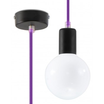 Lampa Wisząca EDISON Fioletowa