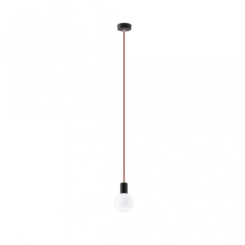 Lampa Wisząca EDISON Czarno-Czerwona