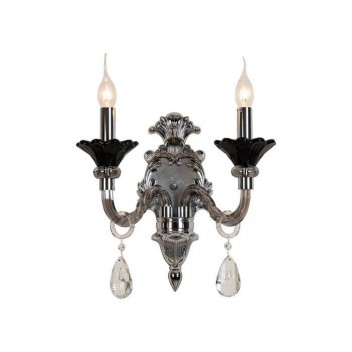 Ekskluzywny czarny kinkiet 51991-04-W02-SM BESSIE SALON SYPIALNIA JADALNIA HOTEL LUCEA