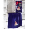 Ręcznik bawełniany haft 3409 V3 NOEL 1x40x60 DARK BLUE 