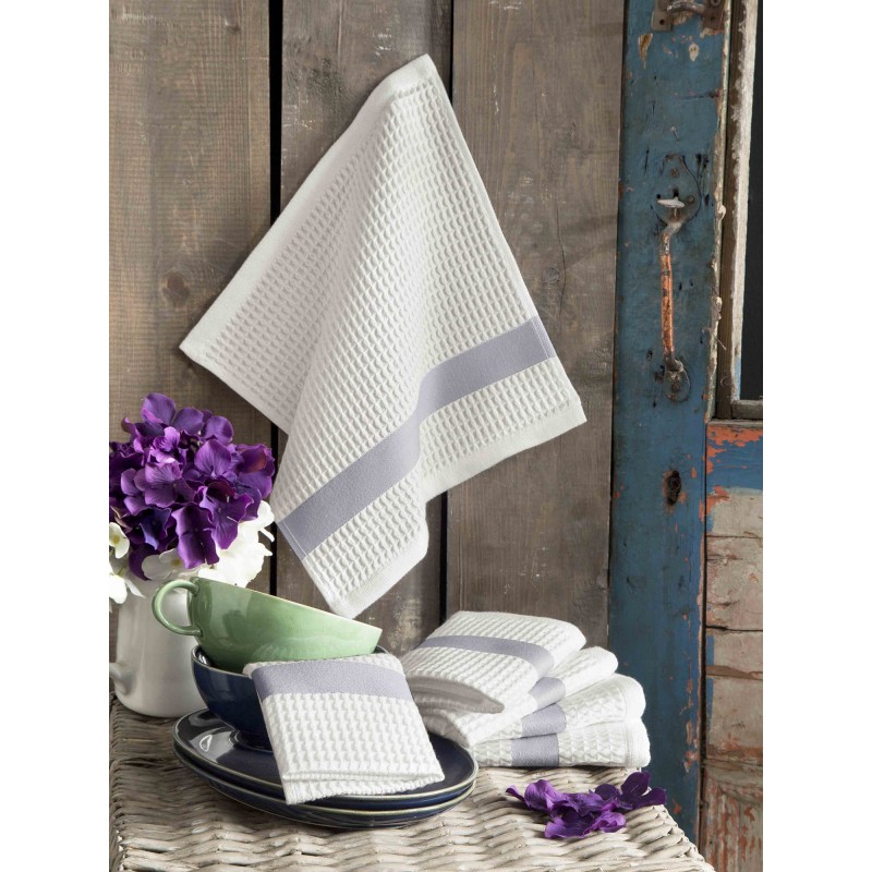 Ręcznik bawełniany waffle DELUX/3254/ 6x30x30 kpl. 