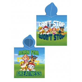 Ręcznik bawełniany ponczo z kapturem 50x115 Psi Patrol 