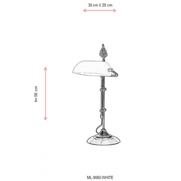 Lampa stolikowa ML-9063-WHITE AVONNI jadalnia, sypialnia, salon, hotel - 2