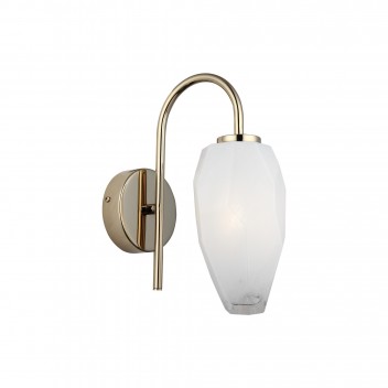 Nowoczesny kinkiet DAME 1568-80-19 złoto  SALON SYPIALNIA JADALNIA LUCEA