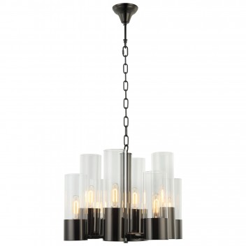 Designerski grafit żyrandol LUCATA 80474-01-P08-PB SALON SYPIALNIA JADALNIA HOTEL LUCEA