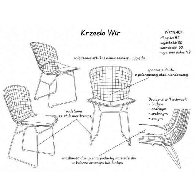 Krzesło WIR - srebrny - 5