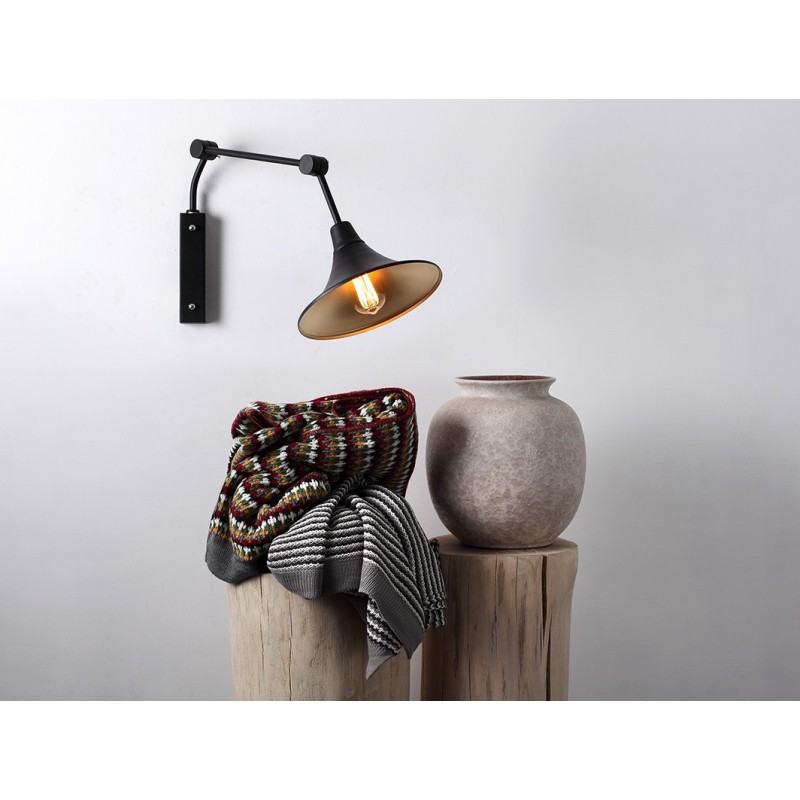 Lampa ścienna MILLER WALL - czarny