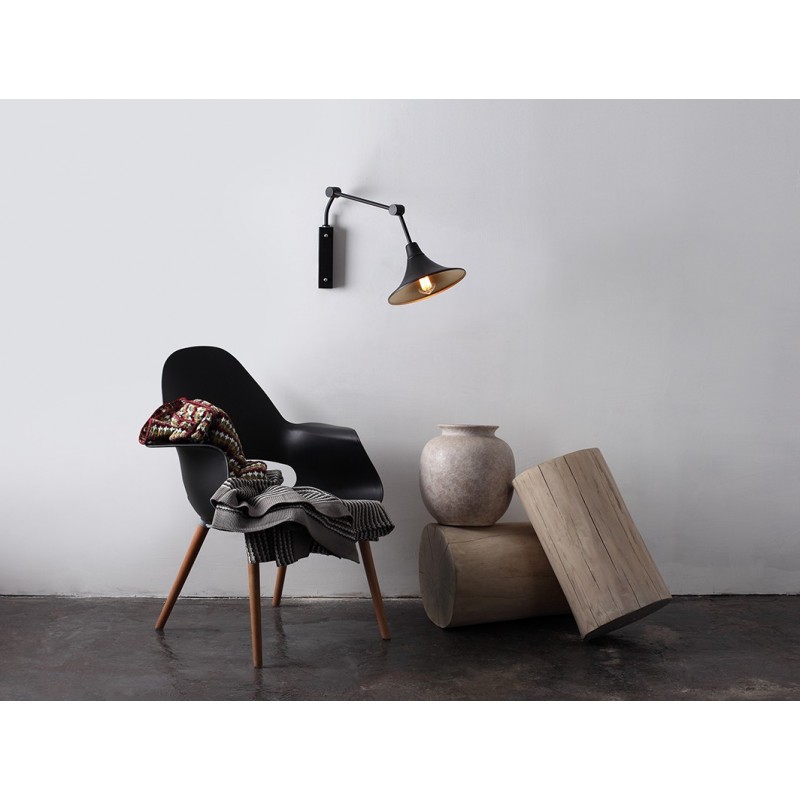 Lampa ścienna MILLER WALL - czarny