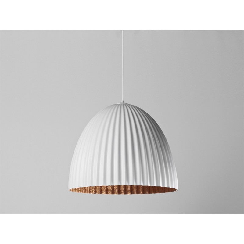 Lampa wisząca PLISSART L - biały/miedź