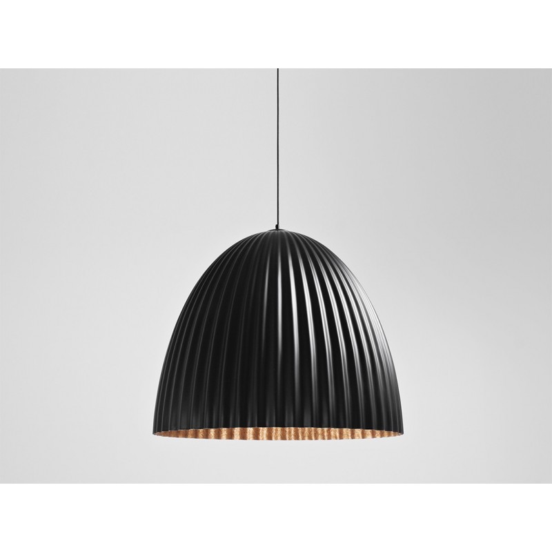 Lampa wisząca PLISSART L - czarny/miedź