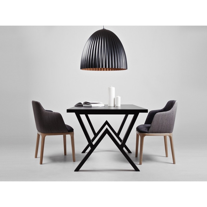 Lampa wisząca PLISSART L - czarny/miedź