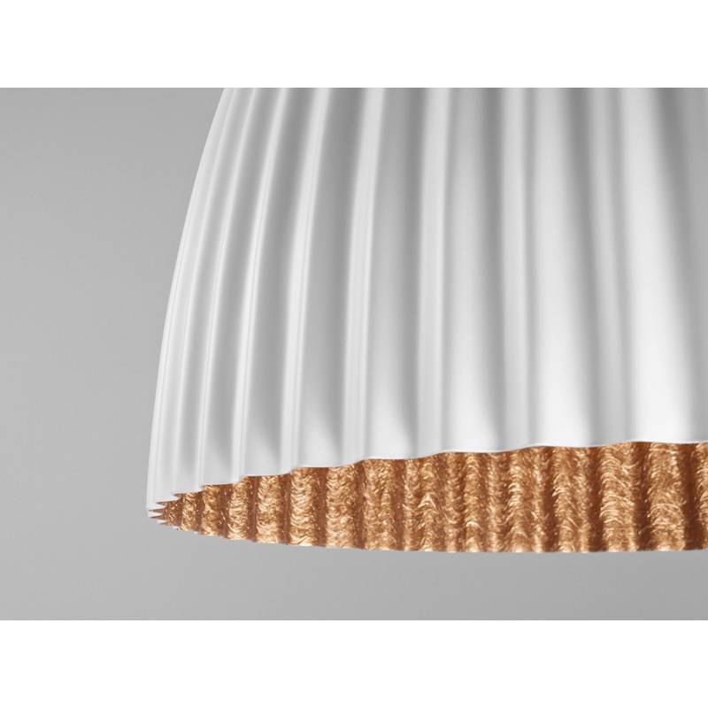 Lampa wisząca PLISSART M - biały/miedź