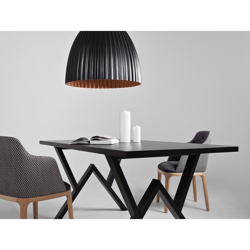 Lampa wisząca PLISSART M - czarny/miedź