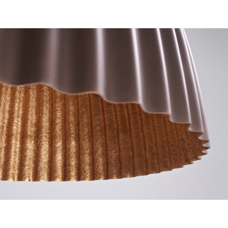 Lampa wisząca PLISSART M - brązowy/miedź