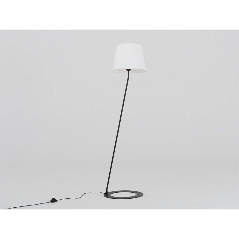 Lampa podłogowa SHADE FLOOR – klosz biały, czarny