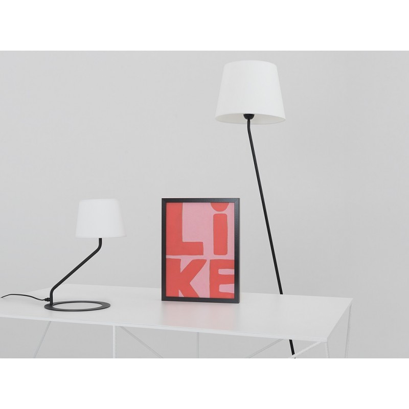 Lampa podłogowa SHADE FLOOR – klosz biały, czarny