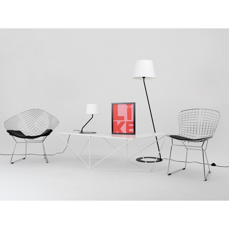 Lampa podłogowa SHADE FLOOR – klosz biały, czarny