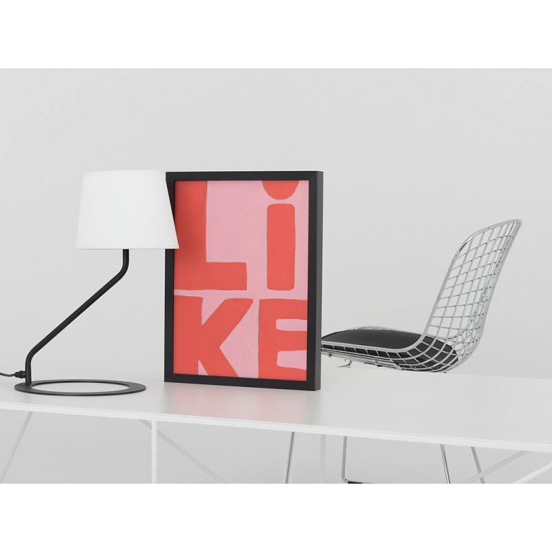 Lampa stołowa SHADE TABLE – klosz biały, czarny