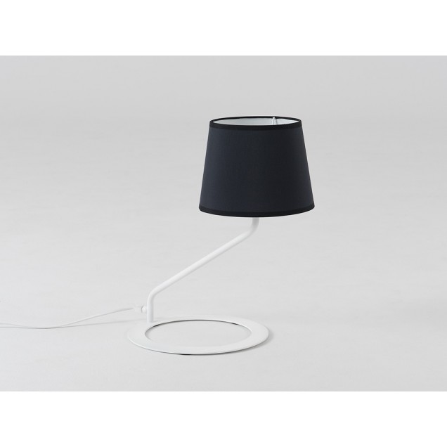Lampa stołowa SHADE TABLE – klosz czarny, biały