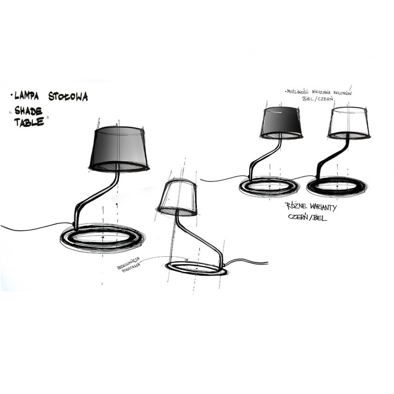 Lampa ścienna SHADE WALL - klosz czarny, czarny