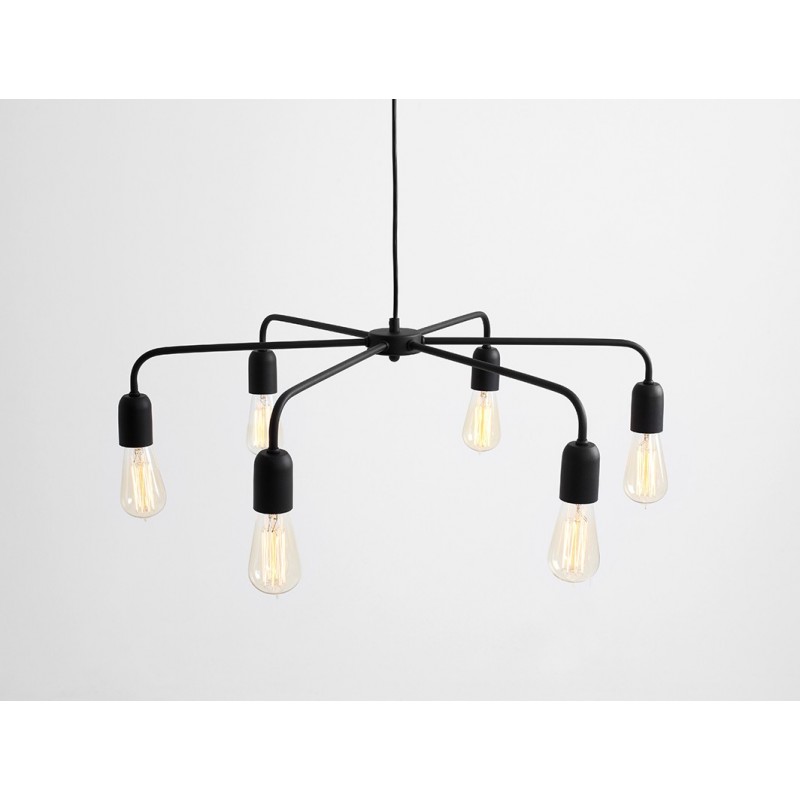 Lampa wisząca CROSER 6 - czarny