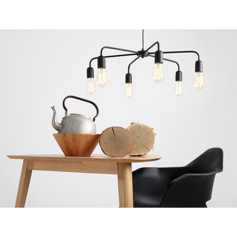 Lampa wisząca CROSER 6 - czarny