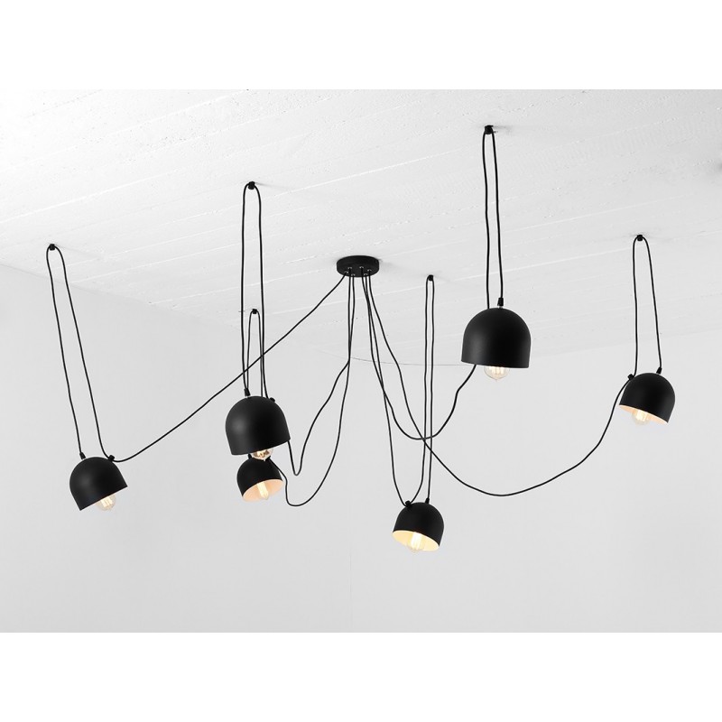 Lampa wisząca POPO 6 - czarny