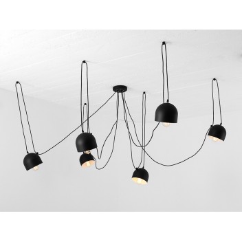Lampa wisząca POPO 6 - czarny