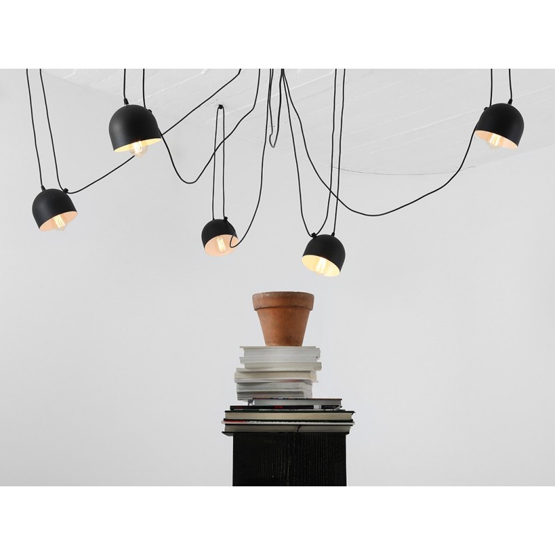 Lampa wisząca POPO 6 - czarny