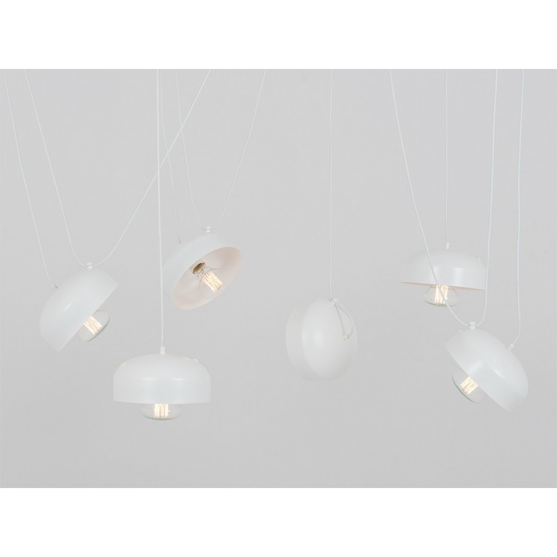 Lampa wisząca POPO FLAT 6 - biały